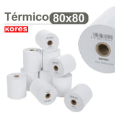 ROLLOS PAPEL TERMICOS SIN BISFENOL A 80X80X12 MM 78 M | 8 UNIDADES | (GRAFOPLAS)